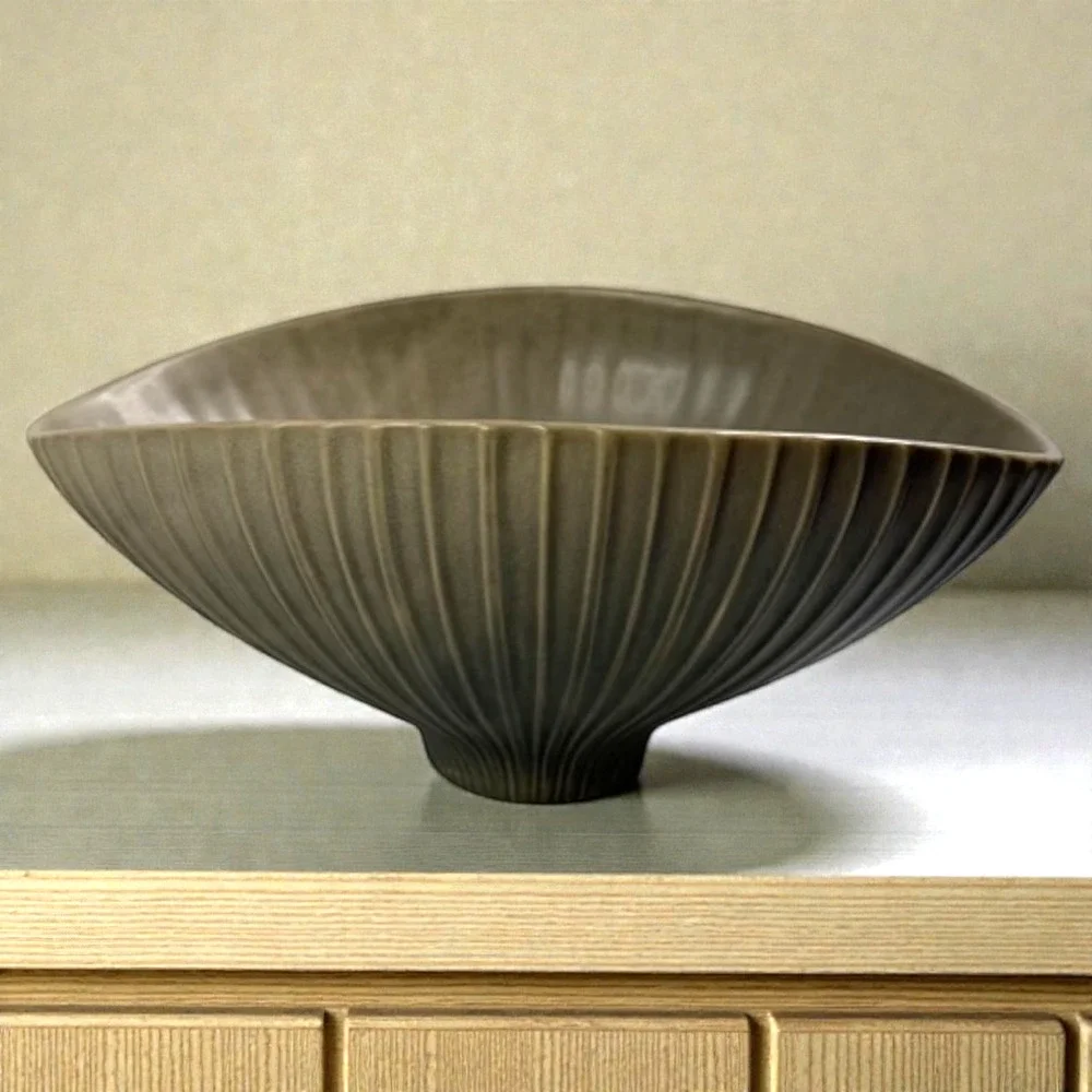 Jonathan Adler Anemone Console Bowl Pot Porter Relief Sculpture HTF Ceramic READ